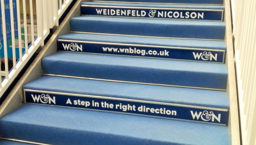 London Book Fair stairs
